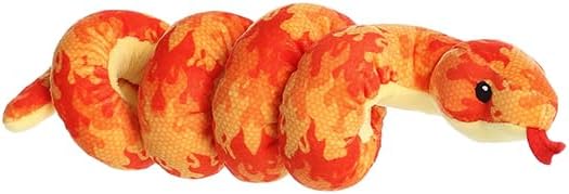 Aurora® Playful Snake Wrist Wranglers™ Fiery Inferno Snake™ Stuffed Animal - Vibrant Colors for an Eye-Catching Design - Perfect for Kids, Adults, and Any Reptile Enthusiasts