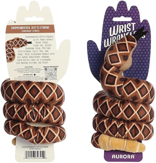 Aurora Wrist Wranglers 8" Wrist Wranglers Diamondback Rattlesnake Stuffed Animal